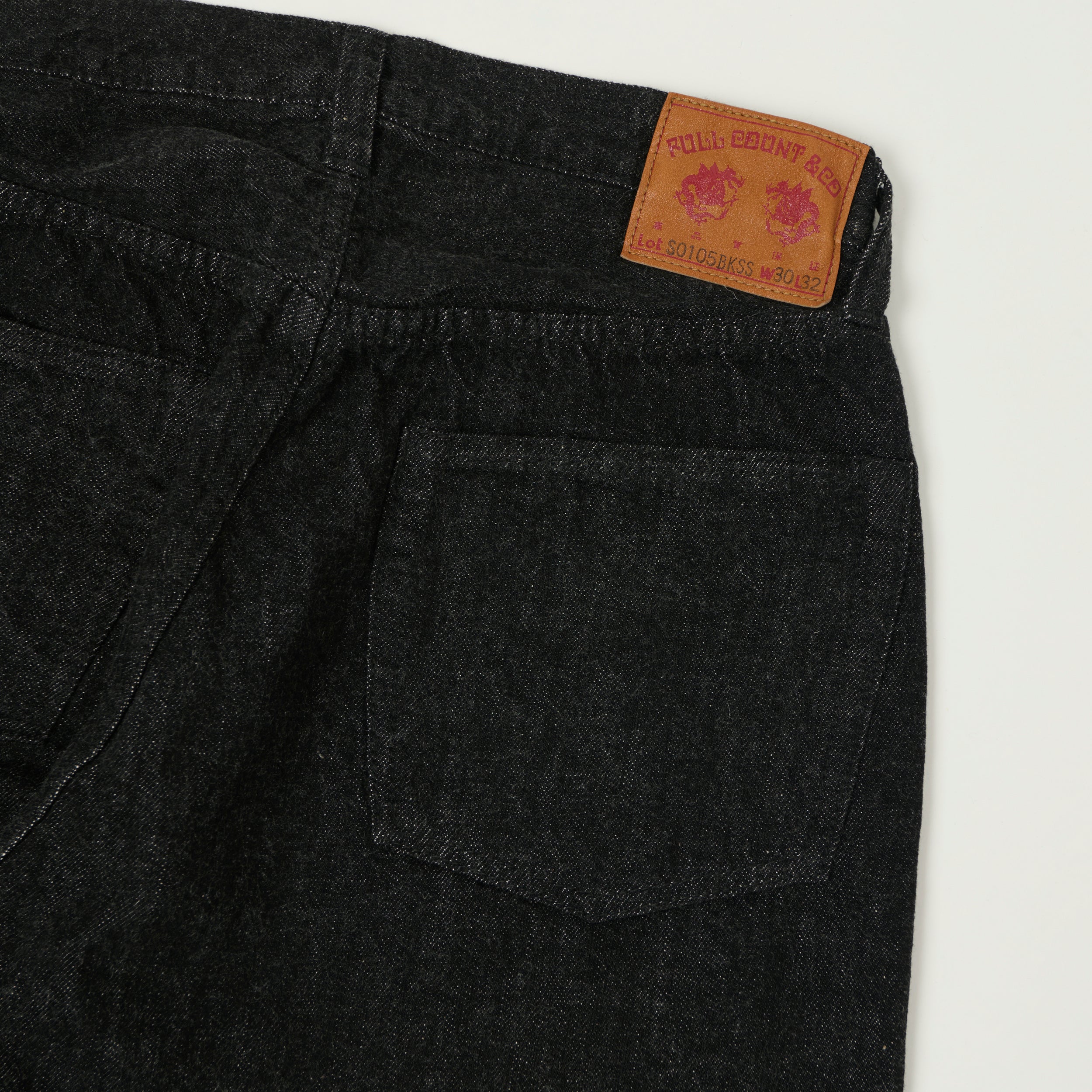 FULLCOUNT S0105 11.5oz WWII Model Wide Straight Jean - Black