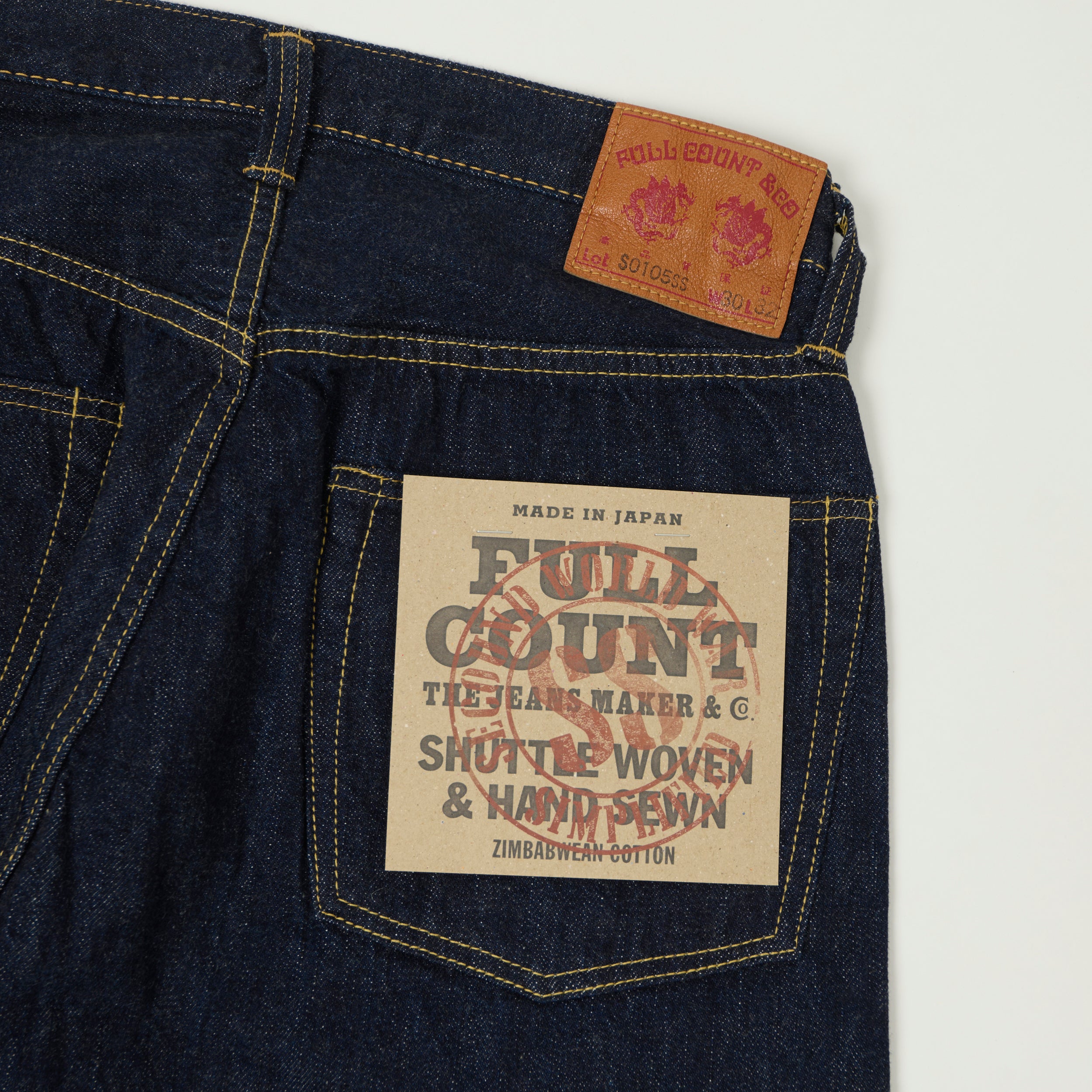FULLCOUNT S0105 11.5oz WWII Model Wide Straight Jean - One Wash
