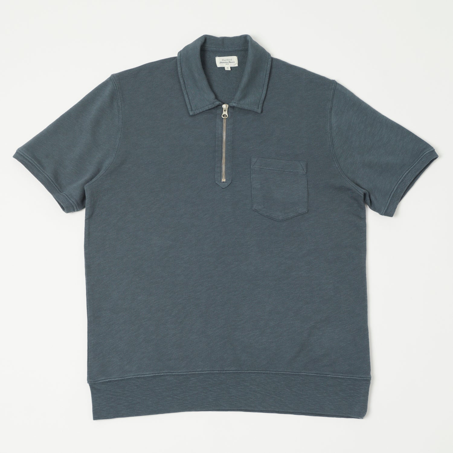 Hartford Quarter Zip Polo T-Shirt - Thunder