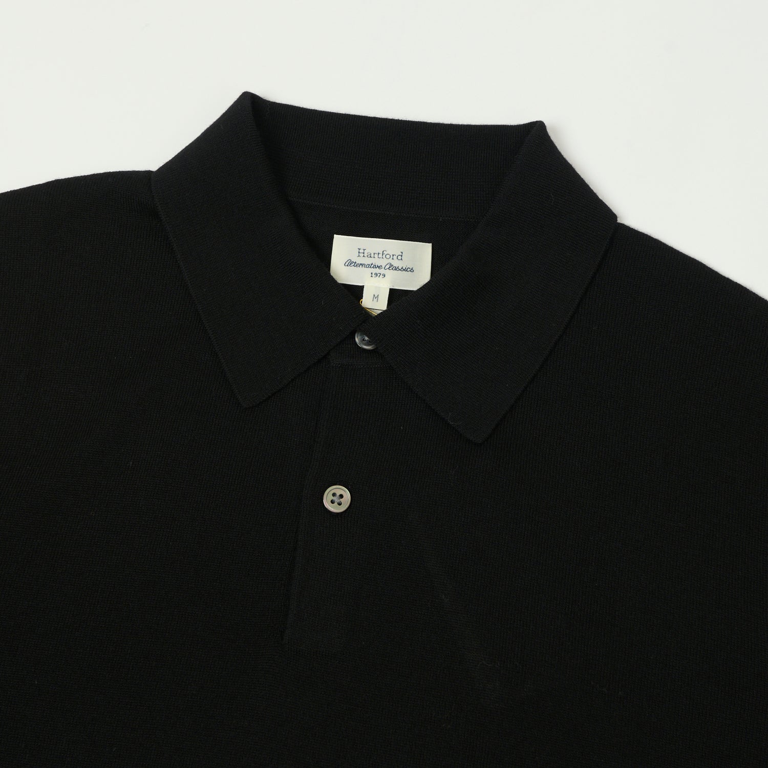 Hartford Merino Wool Polo Shirt - Black