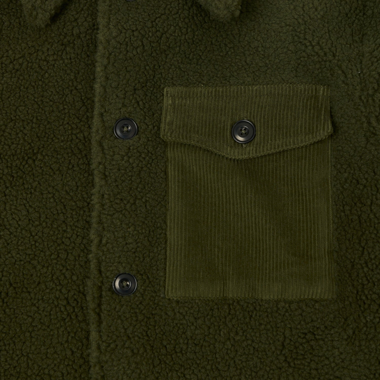 Hartford 'Sherpa' Utility Fleece Jacket - Army