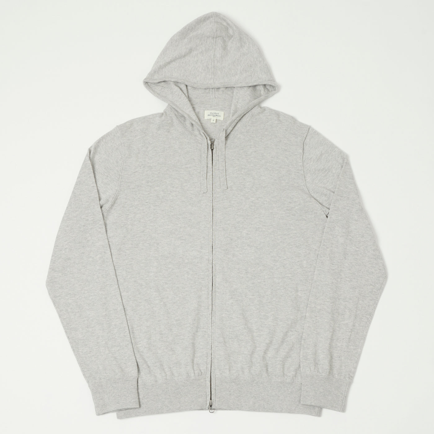 Hartford Lightweight Knitted Hoodie - Grey