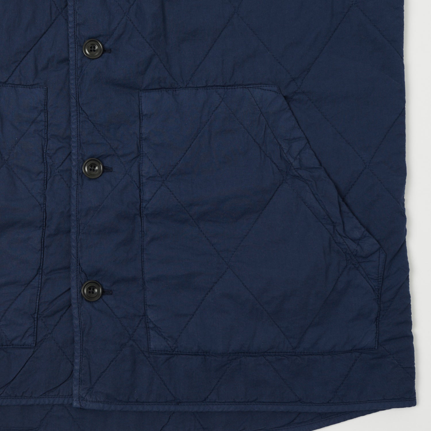 Hartford Quilted Cotton Twill Vest - Deep Blue