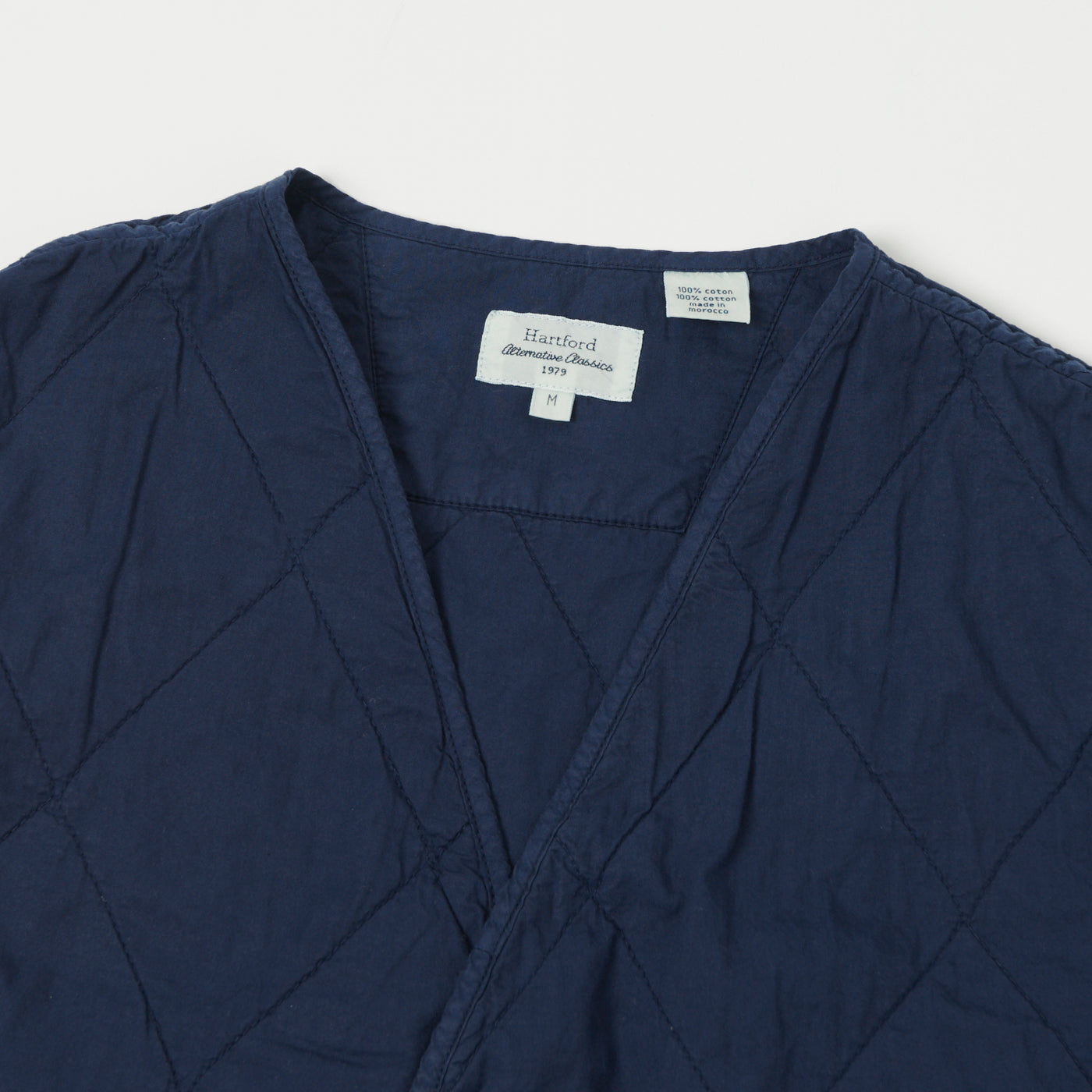 Hartford Quilted Cotton Twill Vest - Deep Blue