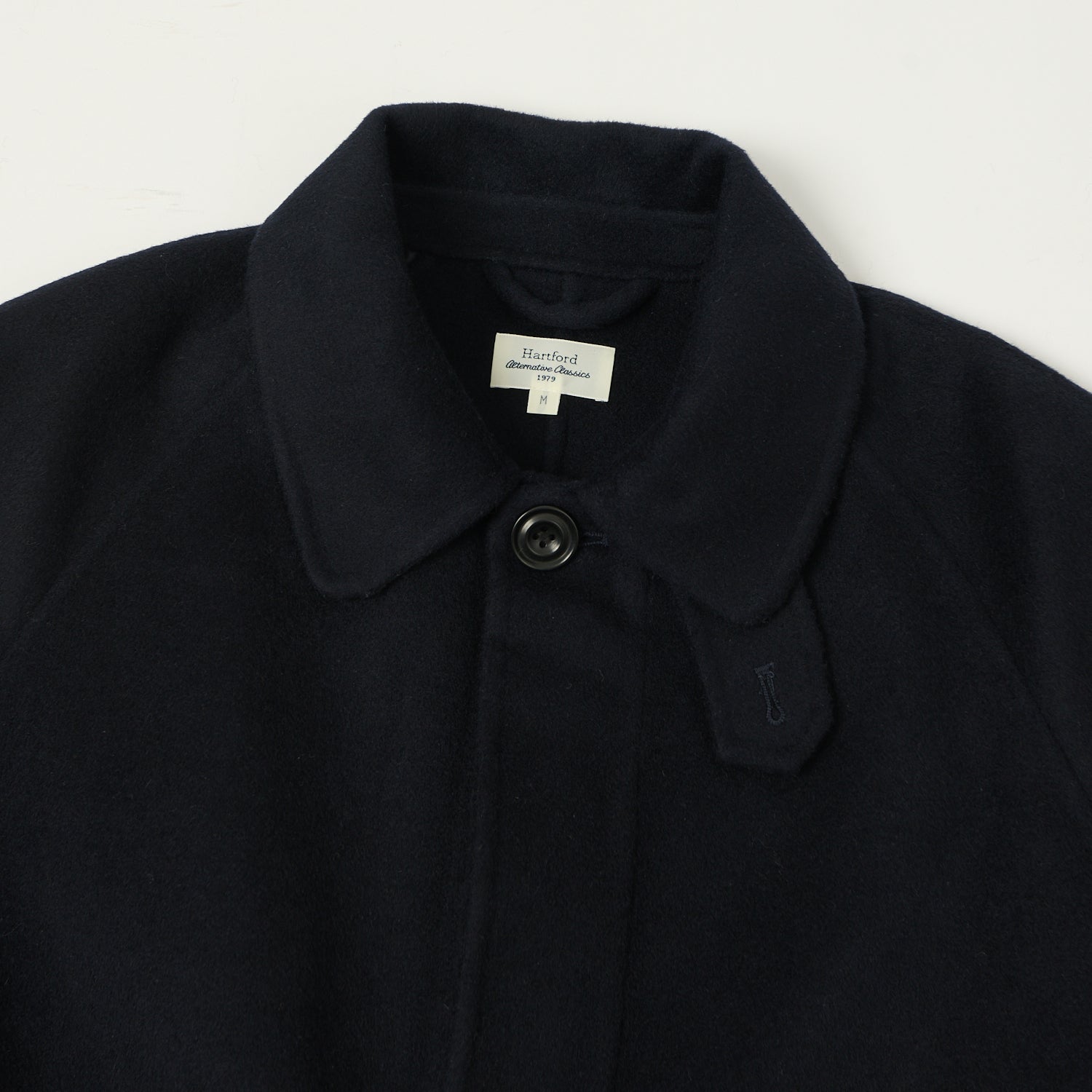 Hartford 'Graig' Wool Balmacaan Coat - Navy