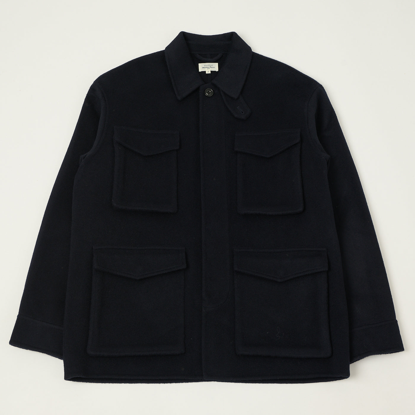 Hartford 'Jake' Wool Field Jacket - Navy