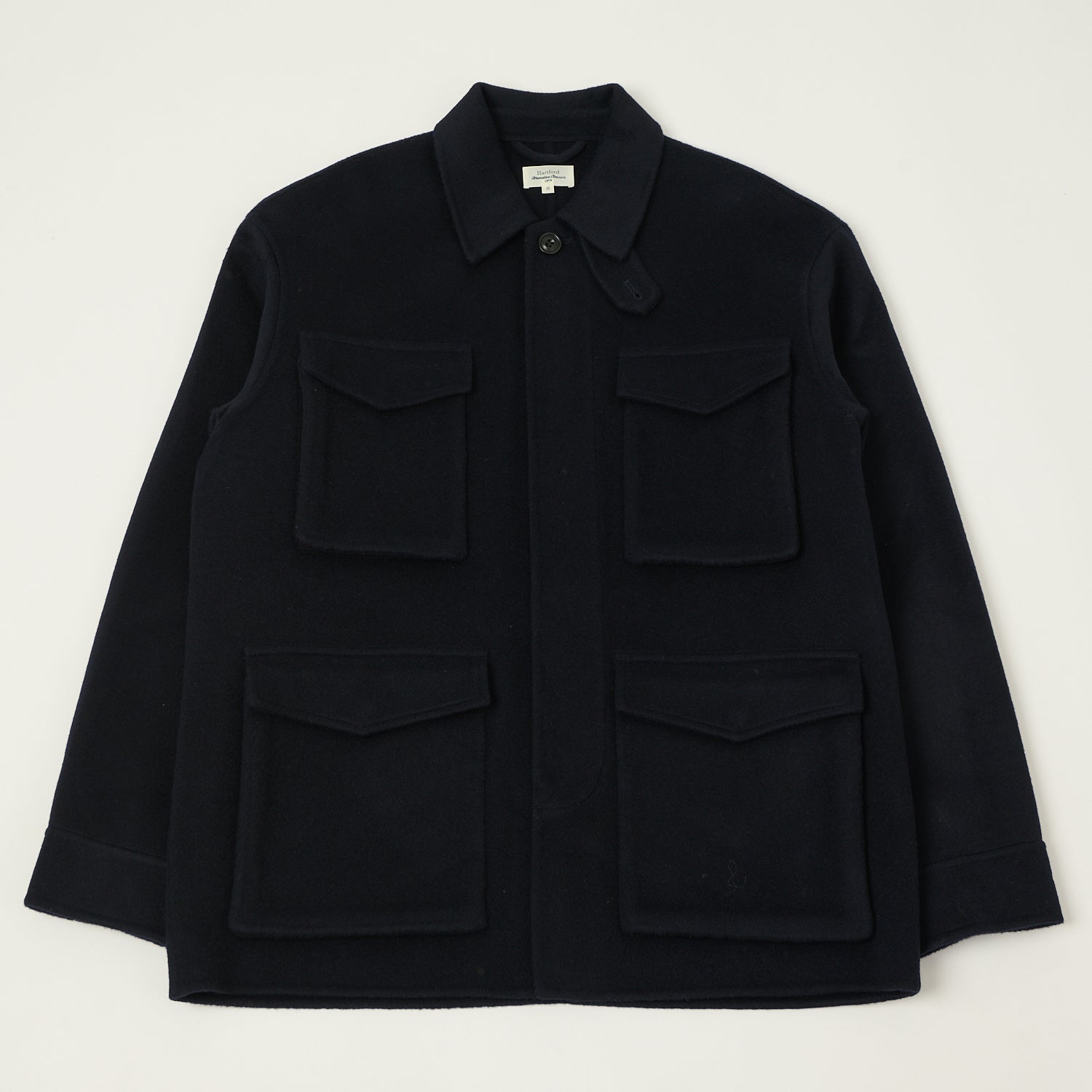 Hartford 'Jake' Wool Field Jacket - Navy