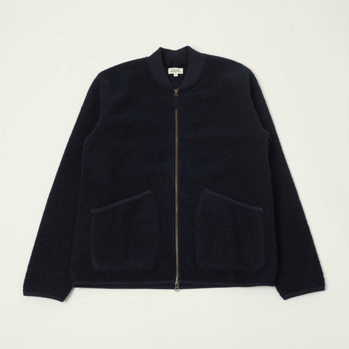Hartford Knitted Bomber Jacket - Navy
