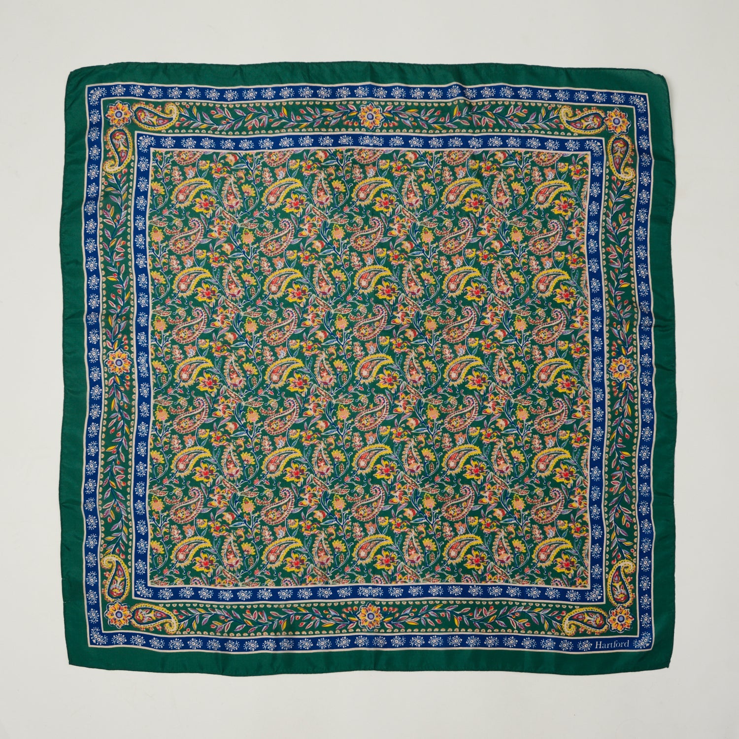 Hartford Bright Paisley Bandana - Green