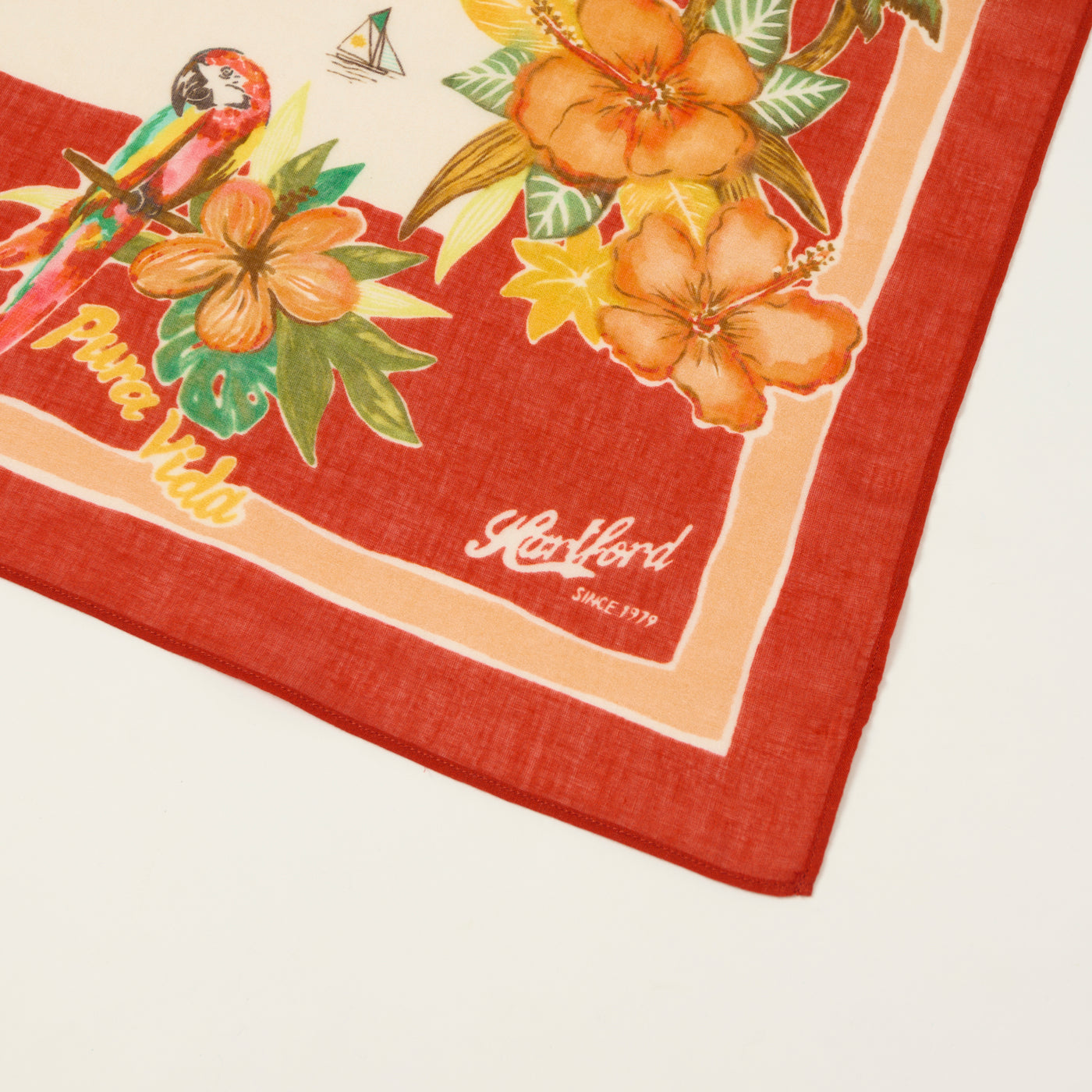 Hartford 'Costa Rica' Souvenir Cotton Bandana - Red