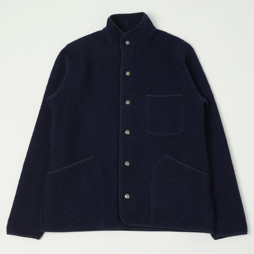 Hartford 'Jason' Knitted Wool Jacket - Navy