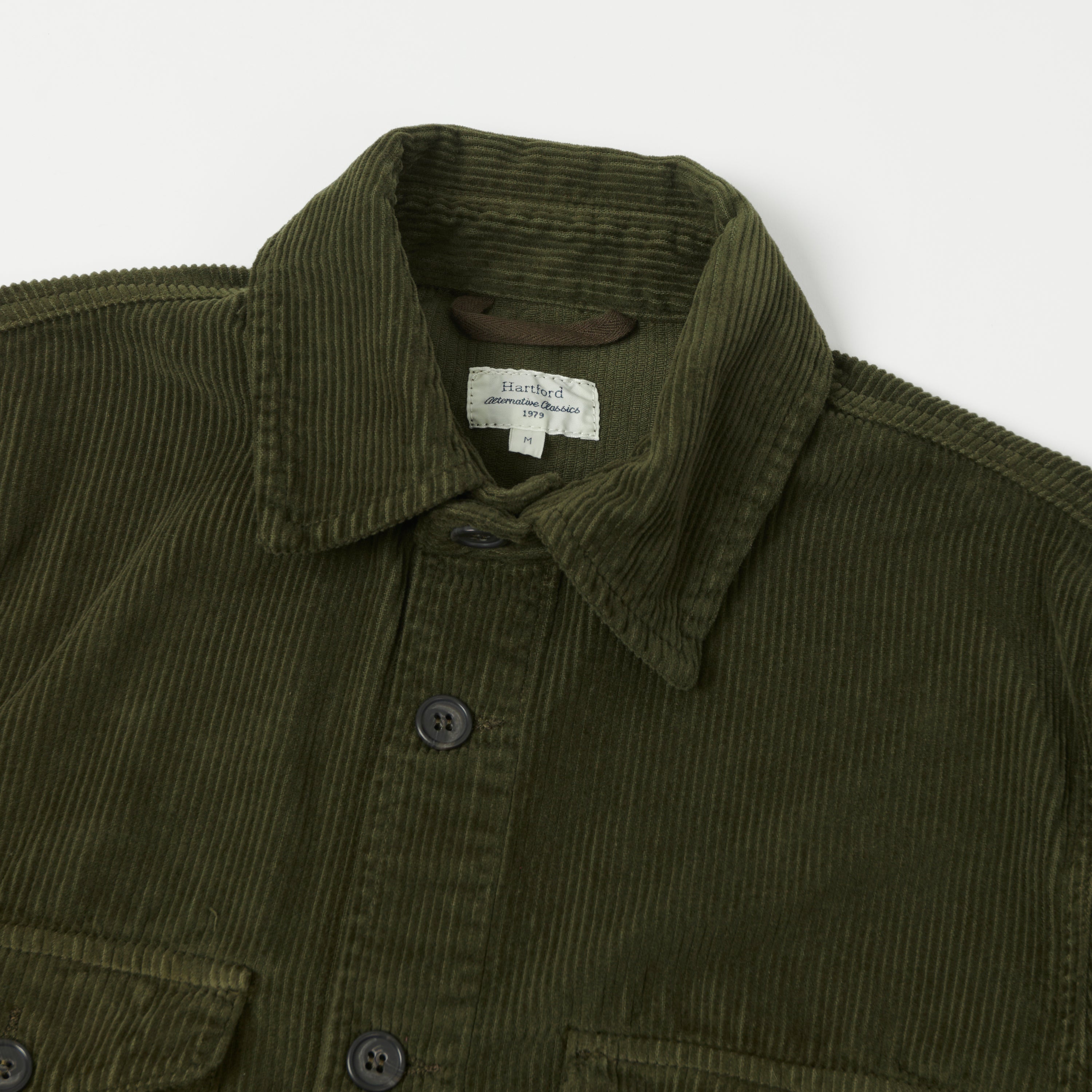 Hartford 'Joyce' Corduroy Work Shirt - Army