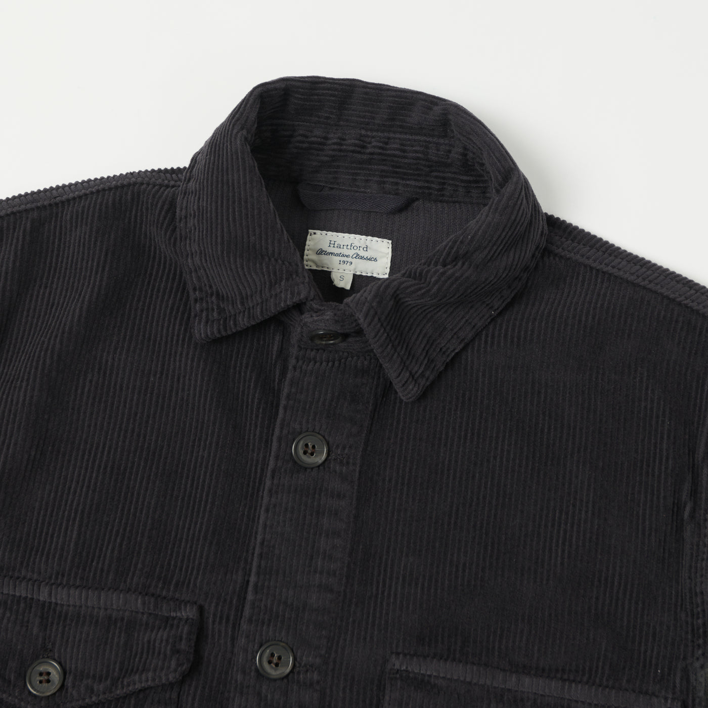Hartford 'Joyce' Corduroy Work Shirt - Carbone