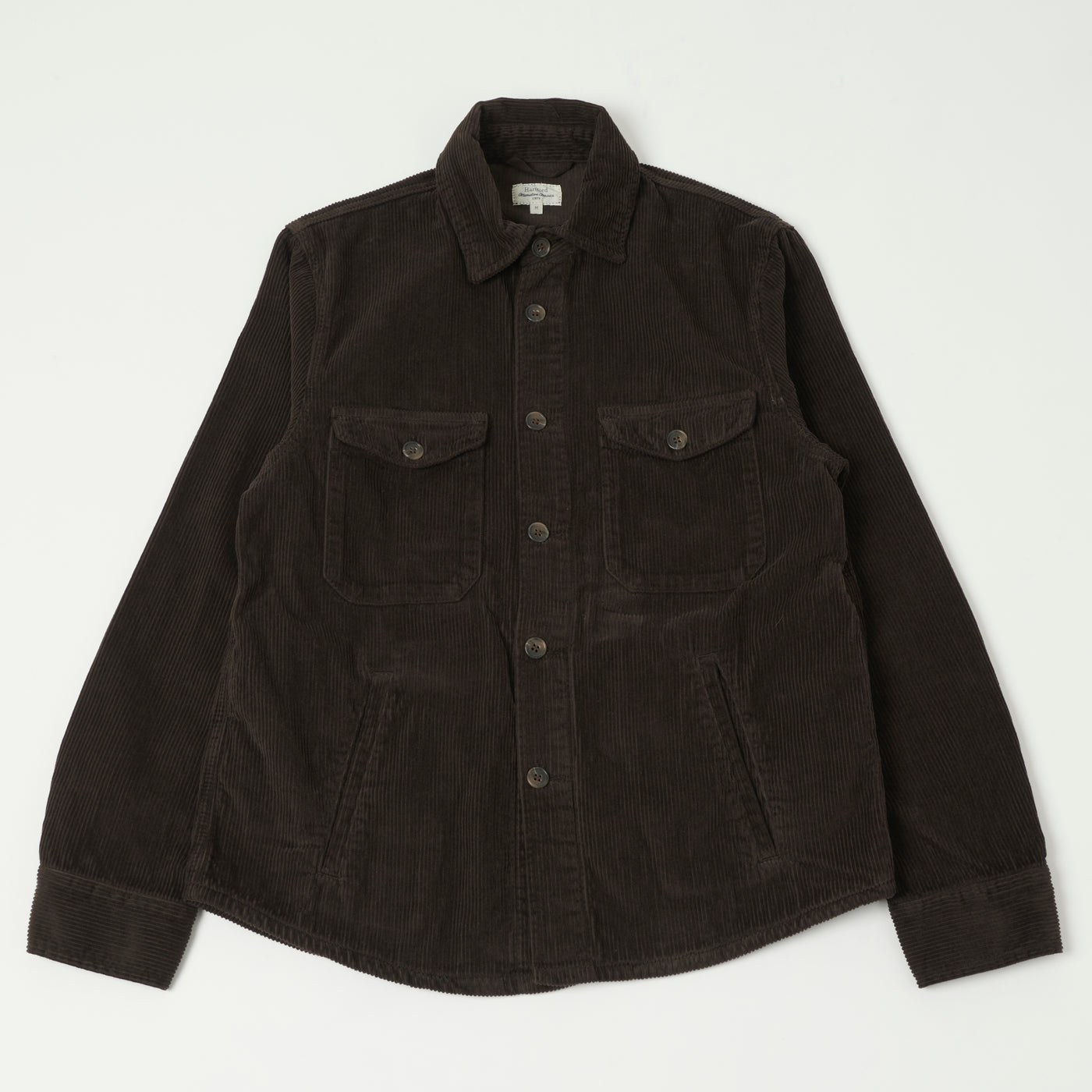 Hartford 'Joyce' Corduroy Work Shirt - Chocolate