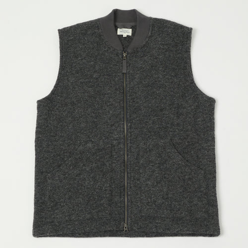Hartford Knitted Wool Vest - Charcoal