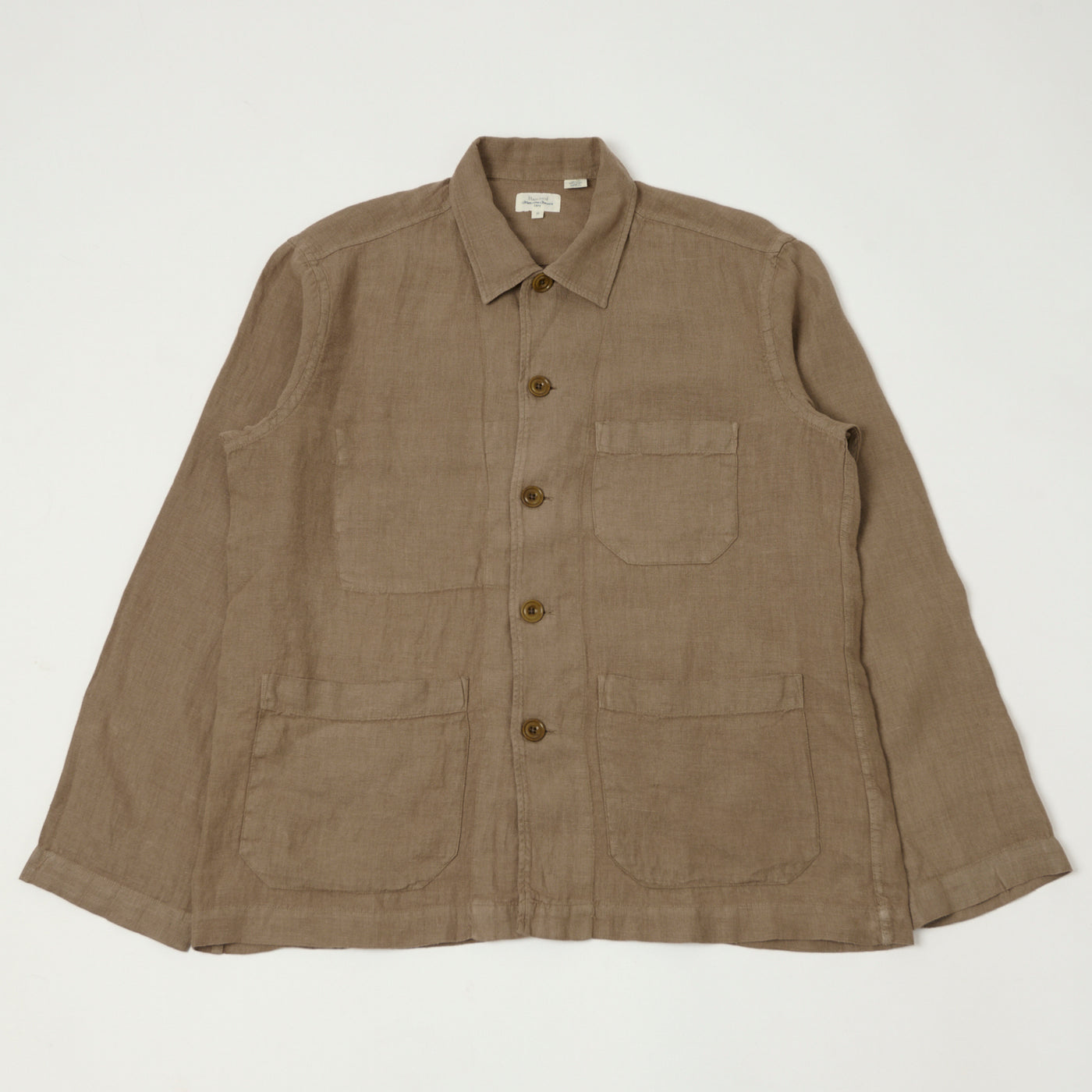 Hartford Linen Chore Jacket  - Cigar