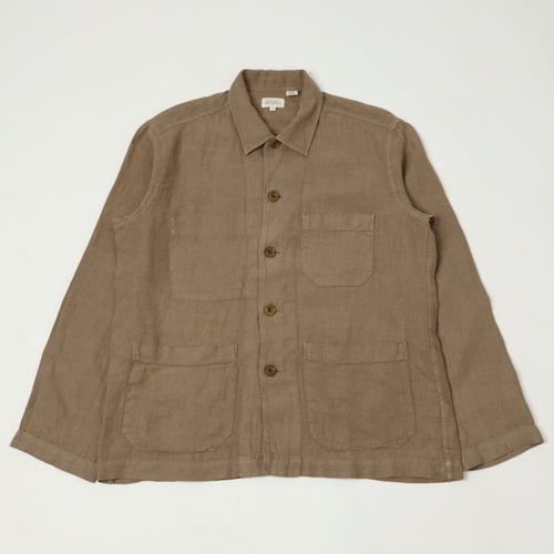 Hartford Linen Chore Jacket  - Cigar
