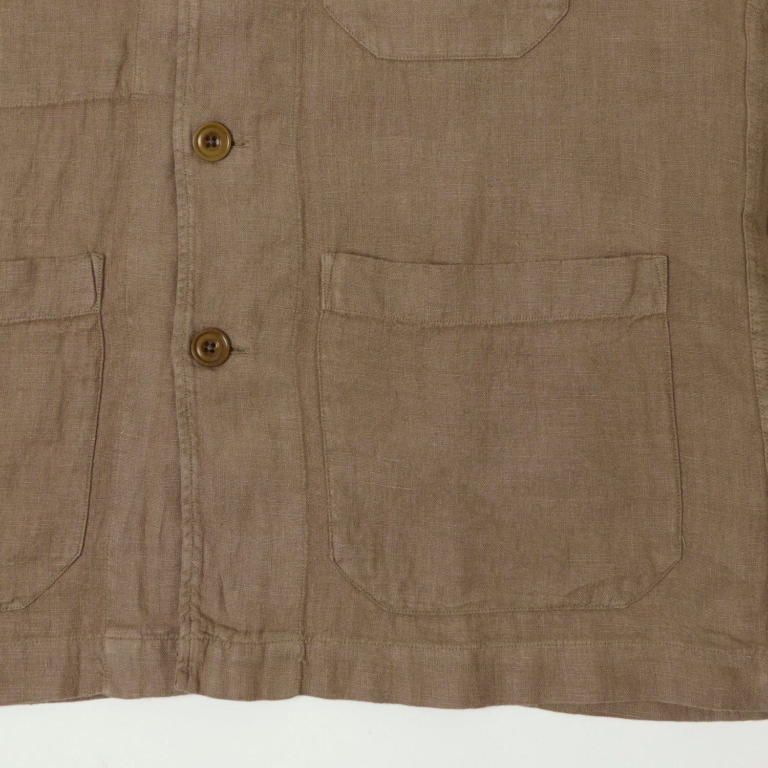Hartford Linen Chore Jacket  - Cigar