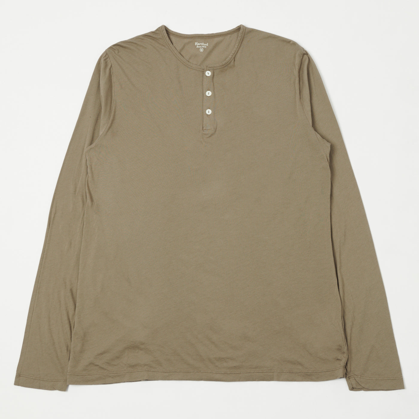 Hartford Lightweight Jersey Henley - Safari