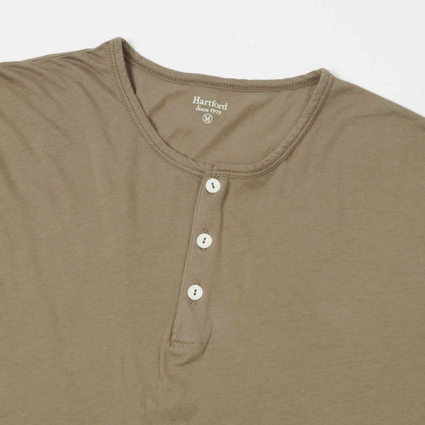 Hartford Lightweight Jersey Henley - Safari