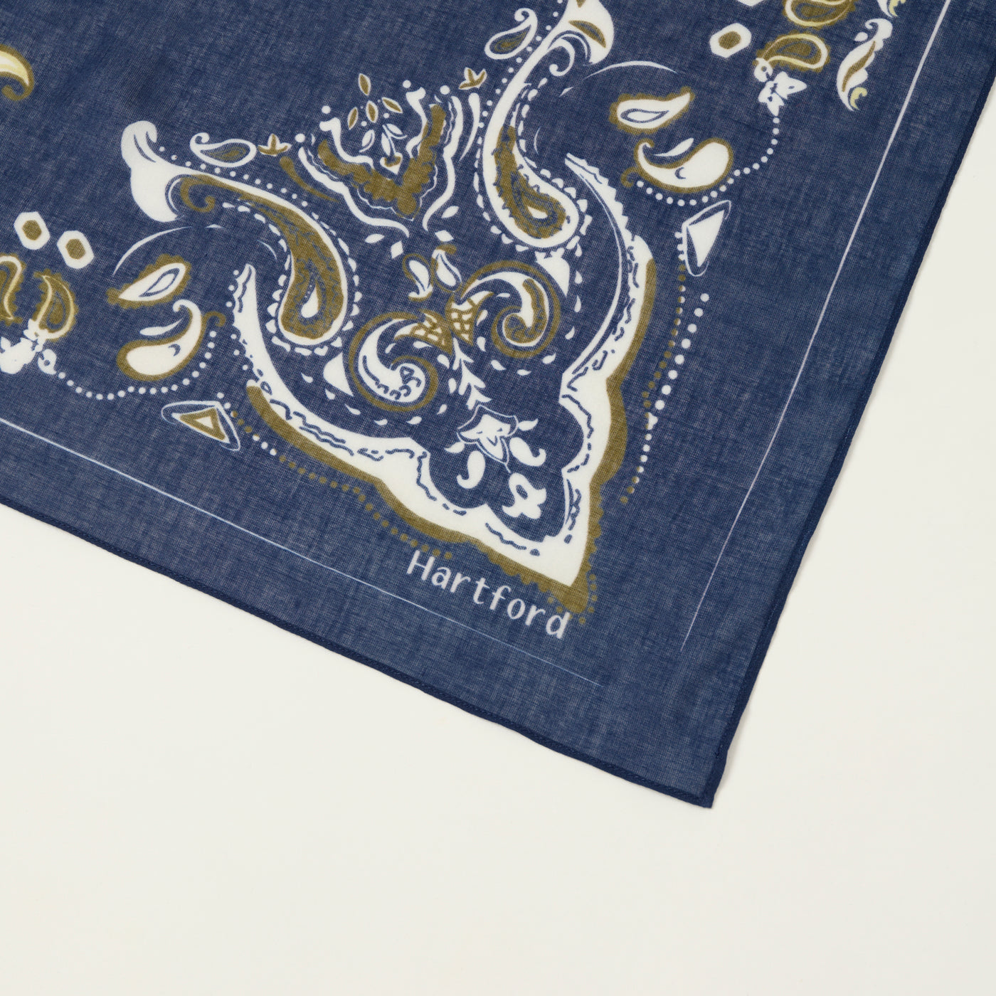 Hartford Paisley Cotton Bandana - Indigo