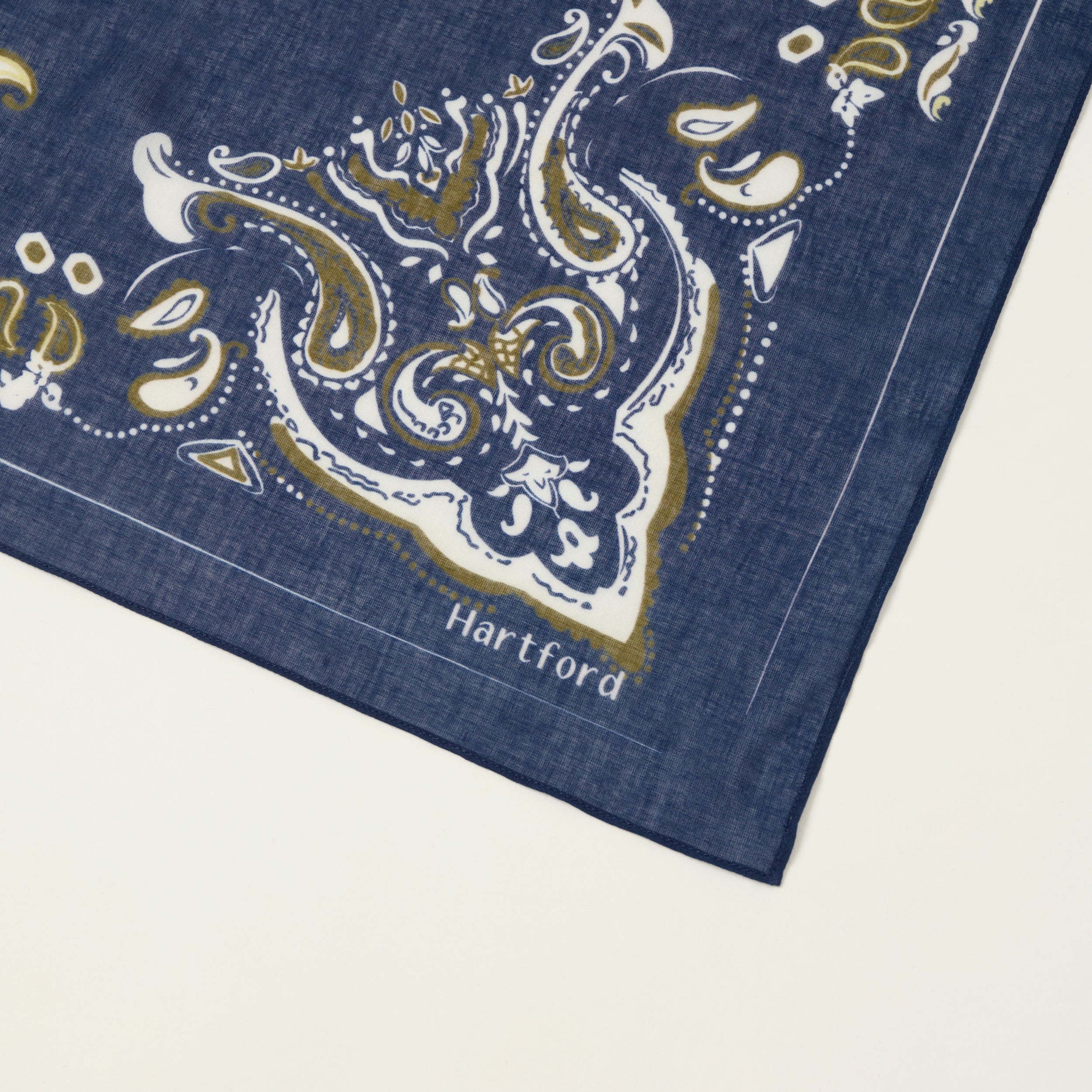 Hartford Paisley Cotton Bandana - Indigo