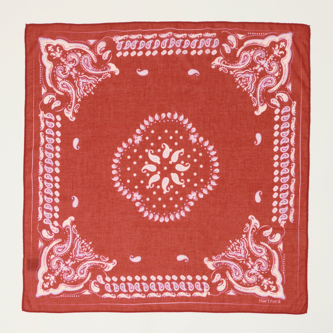 Hartford Paisley Cotton Bandana - Red