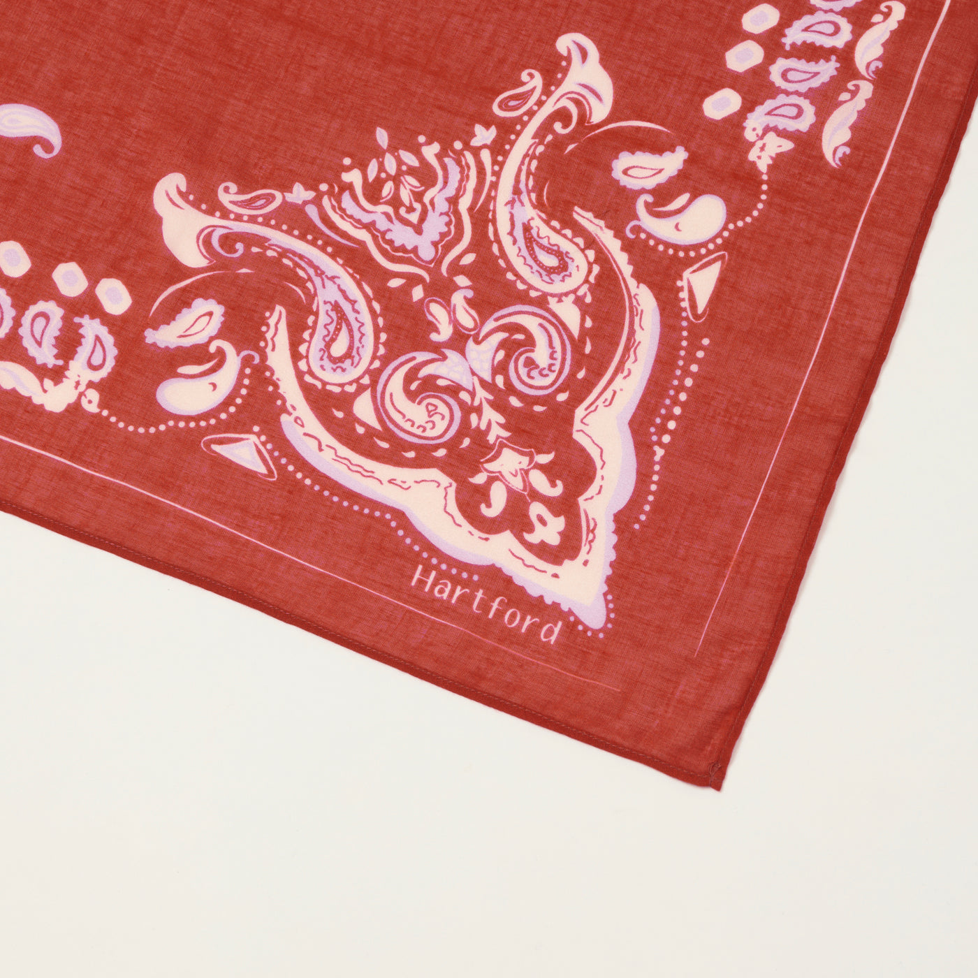 Hartford Paisley Cotton Bandana - Red
