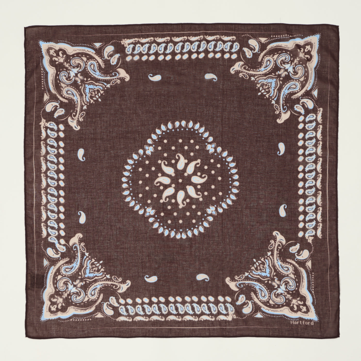 Hartford Paisley Cotton Bandana - Wood
