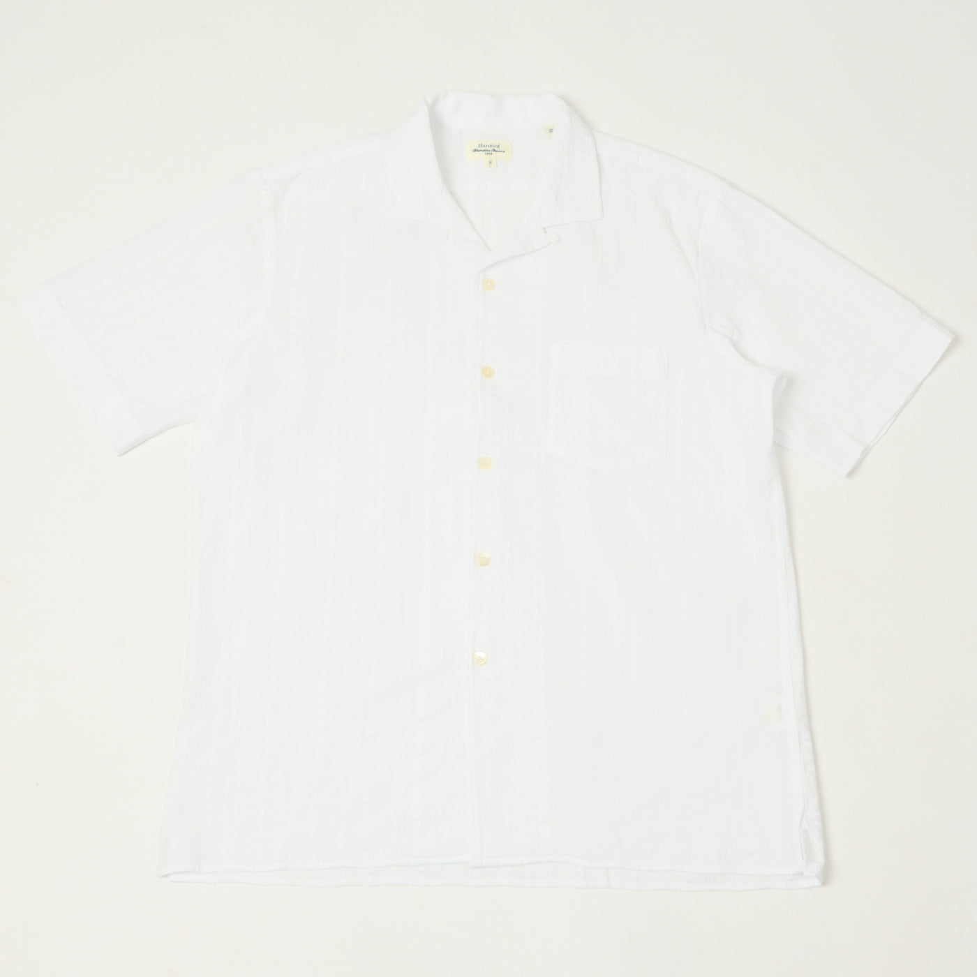 Hartford 'Palm' Camp Collar Shirt - White