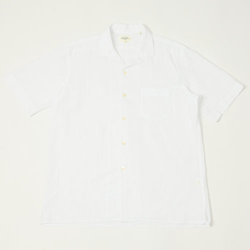 Hartford 'Palm' Camp Collar Shirt - White