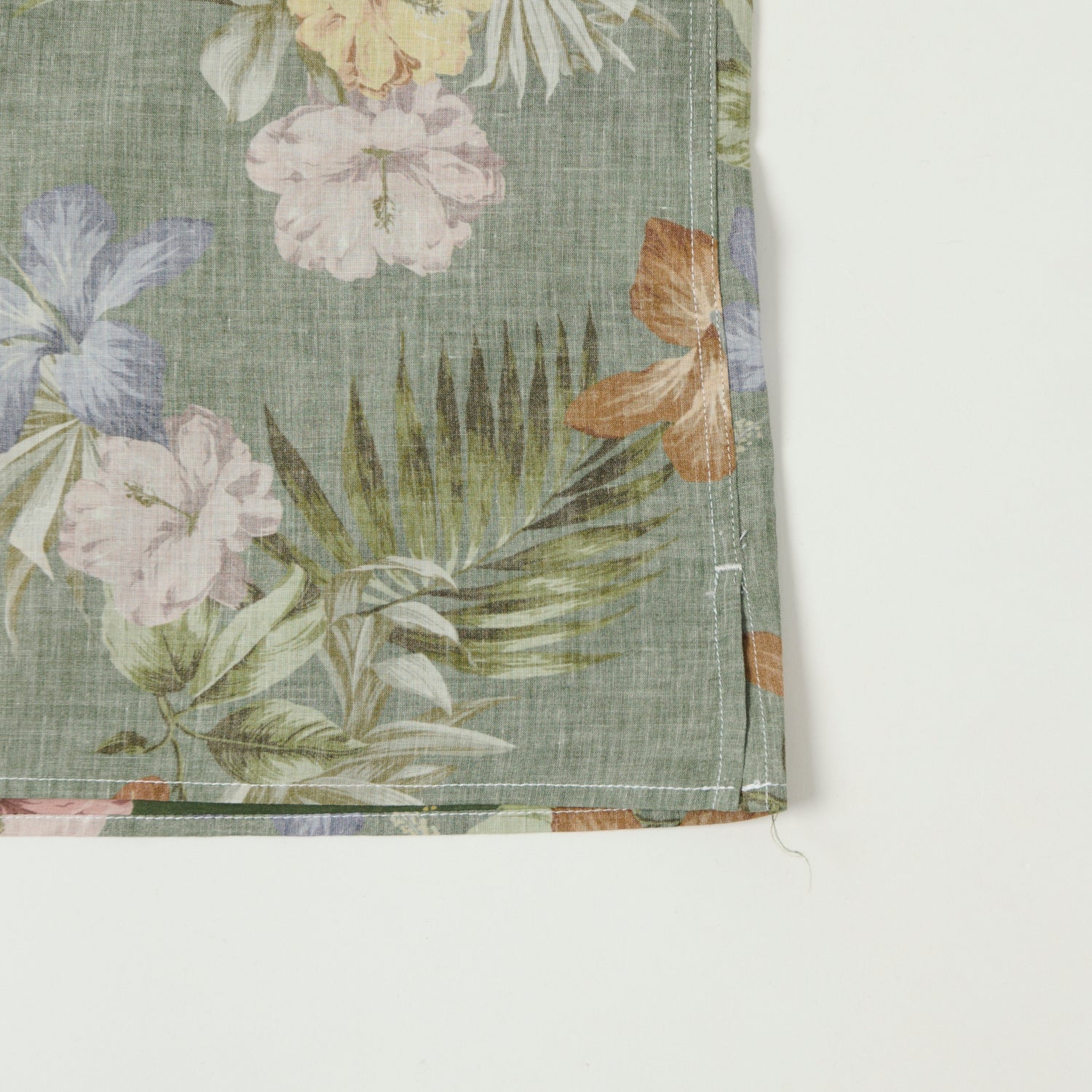 Hartford 'Palm' Camp Collar Hawaiian Shirt - Army