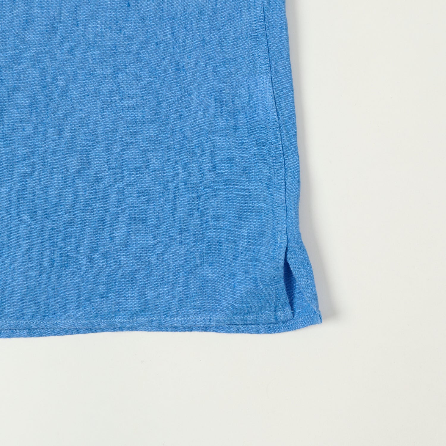 Hartford 'Palm' Camp Collar Linen Shirt - Blue