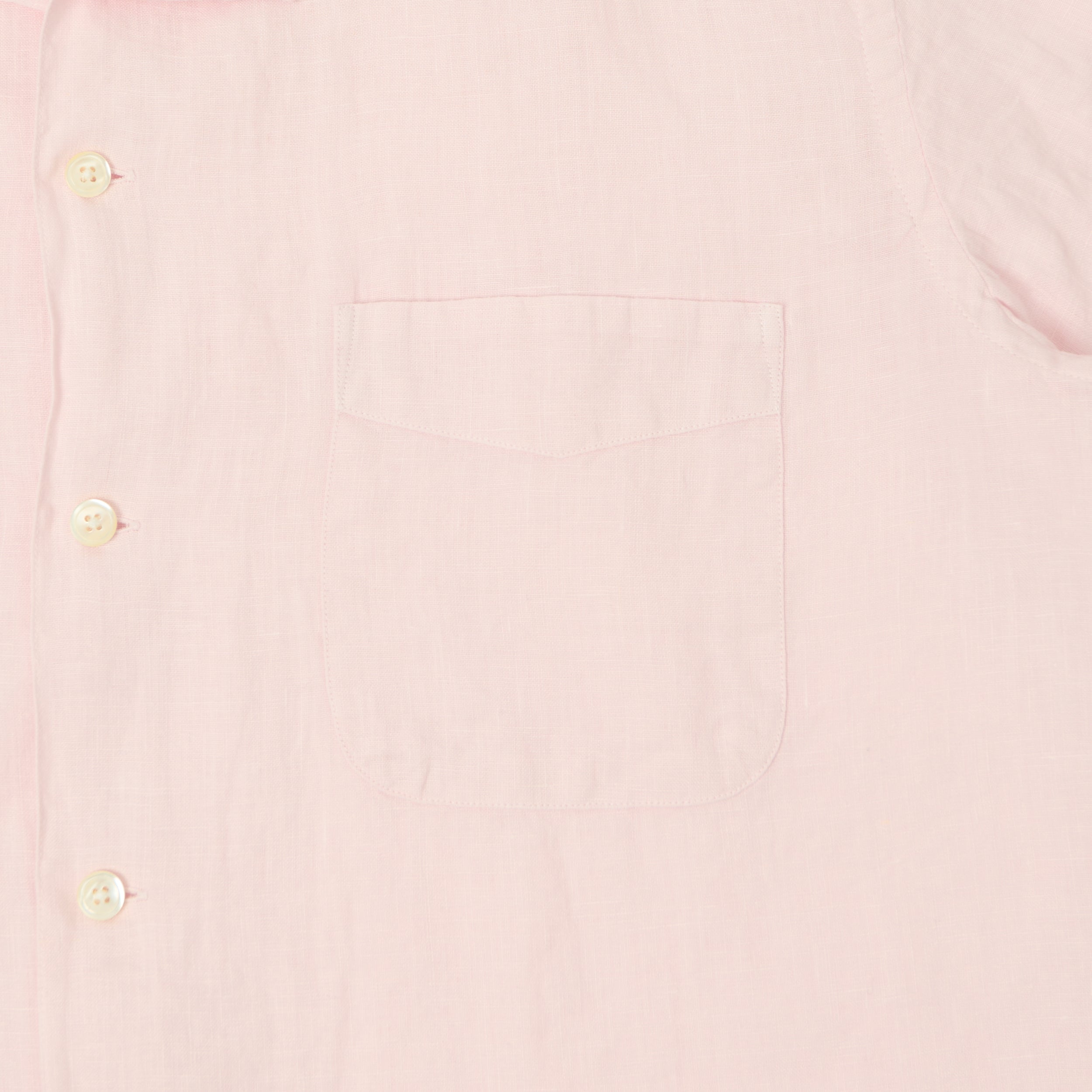 Hartford 'Palm' Camp Collar Linen Shirt - Shell Pink
