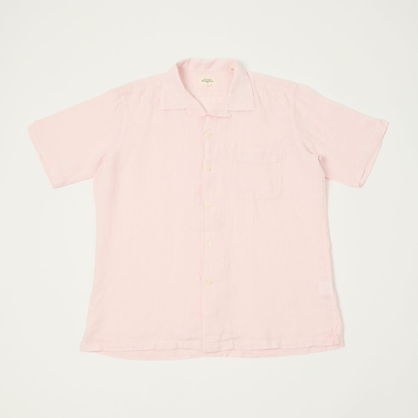 Hartford 'Palm' Camp Collar Linen Shirt - Shell Pink