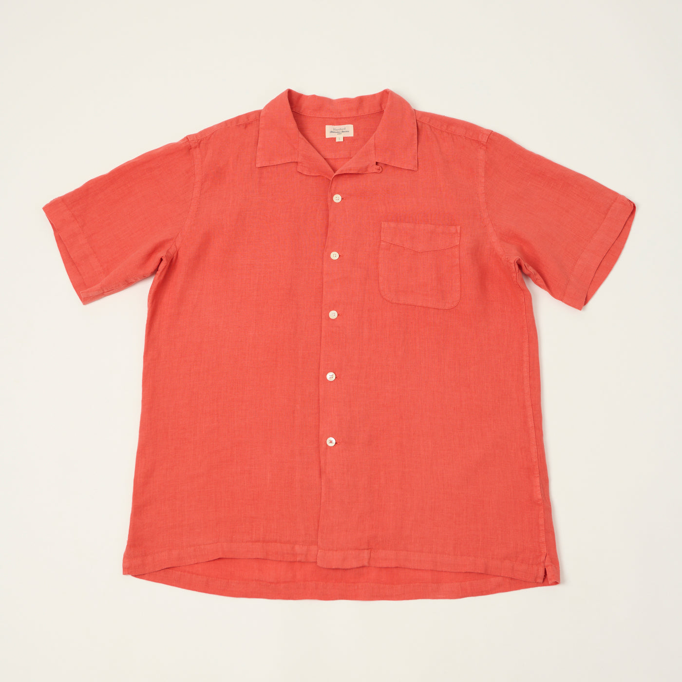 Hartford 'Palmito' Short Sleeve Summer Shirt - Faded Tomato