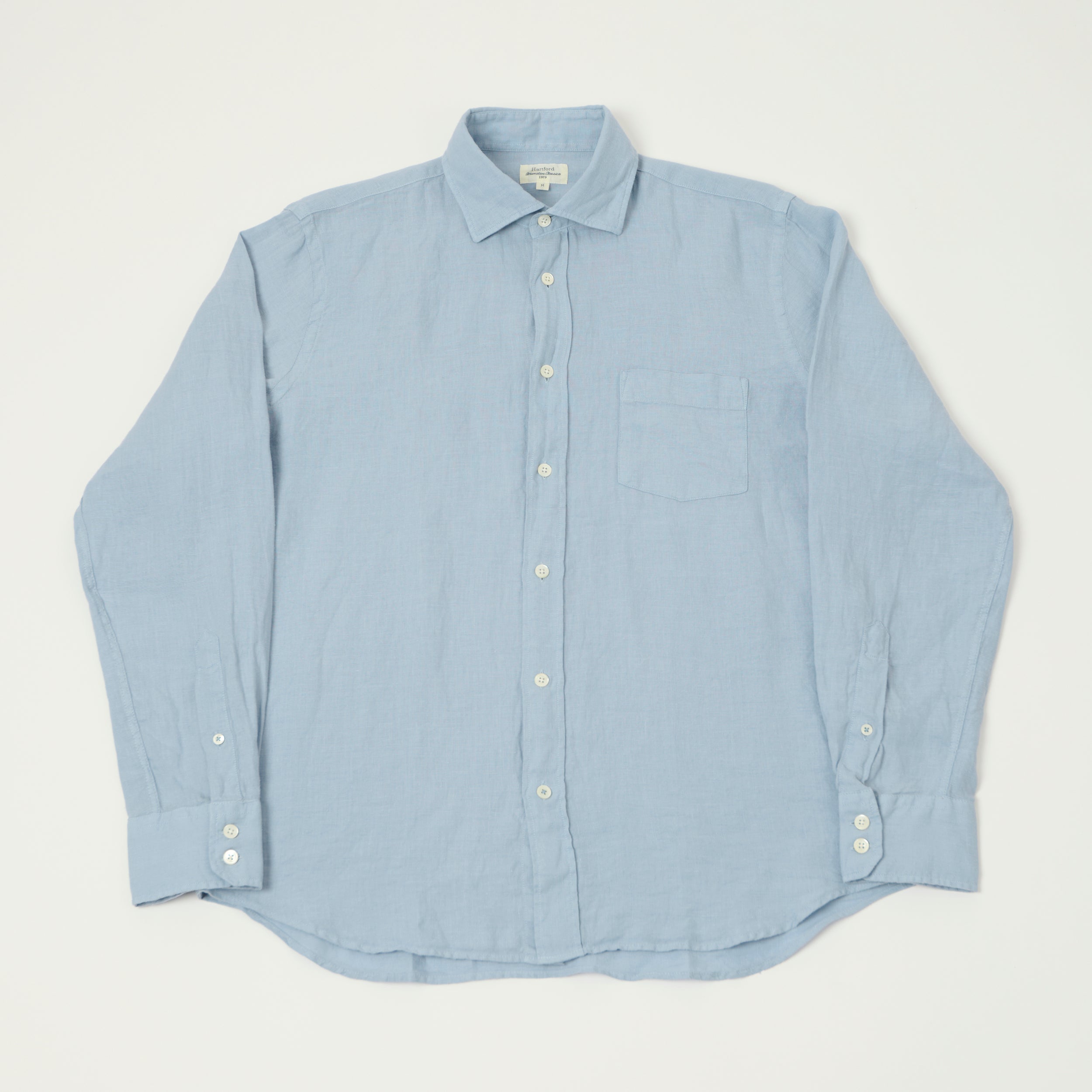 Hartford 'Paul' Linen Shirt - Bleach Blue