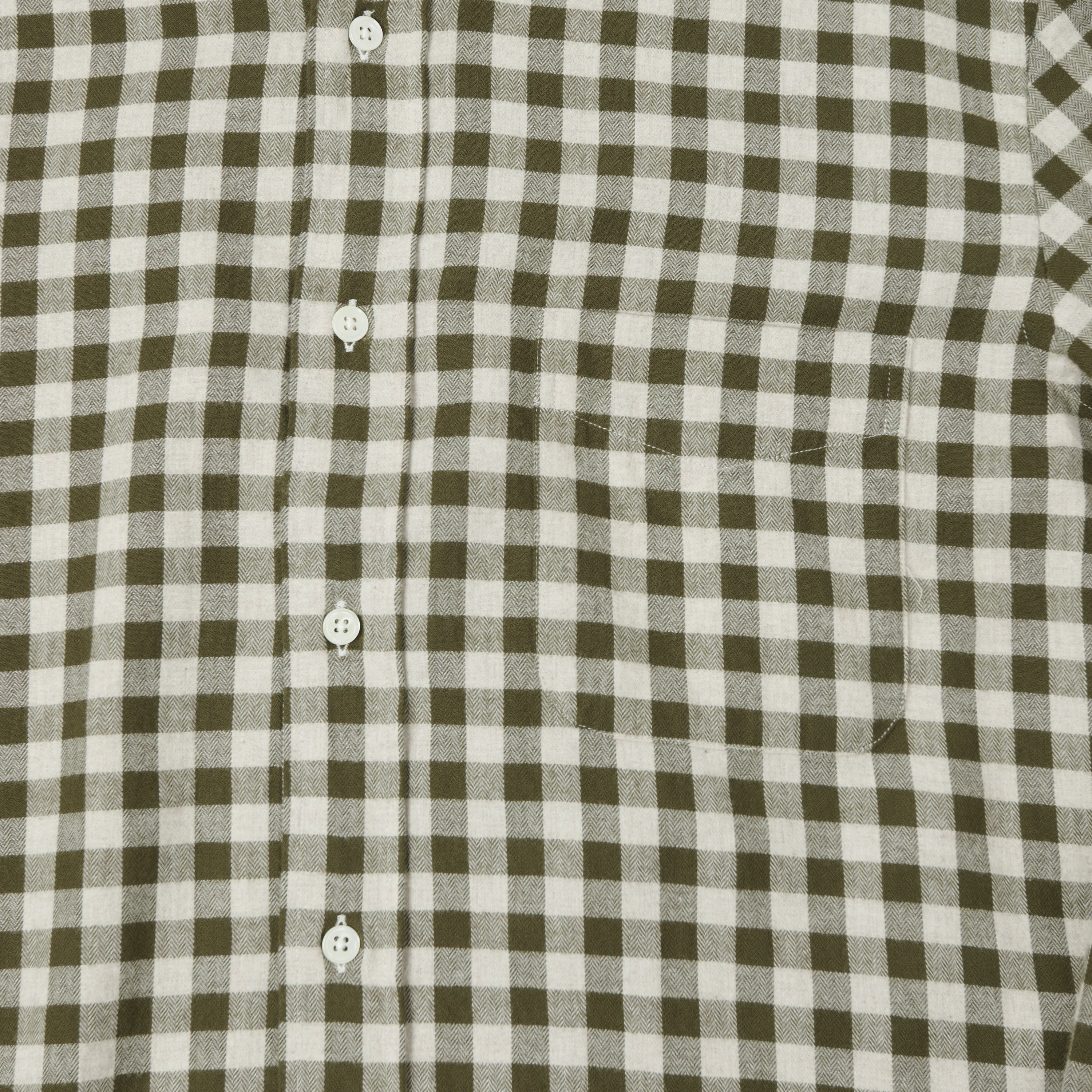 Hartford 'Pitt' Check Flannel Shirt - Military Green