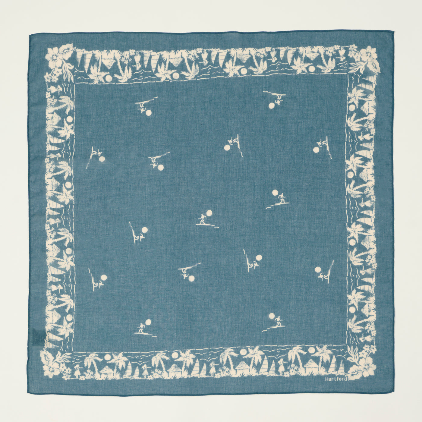 Hartford 'Surfer' Cotton Bandana - Denim Blue