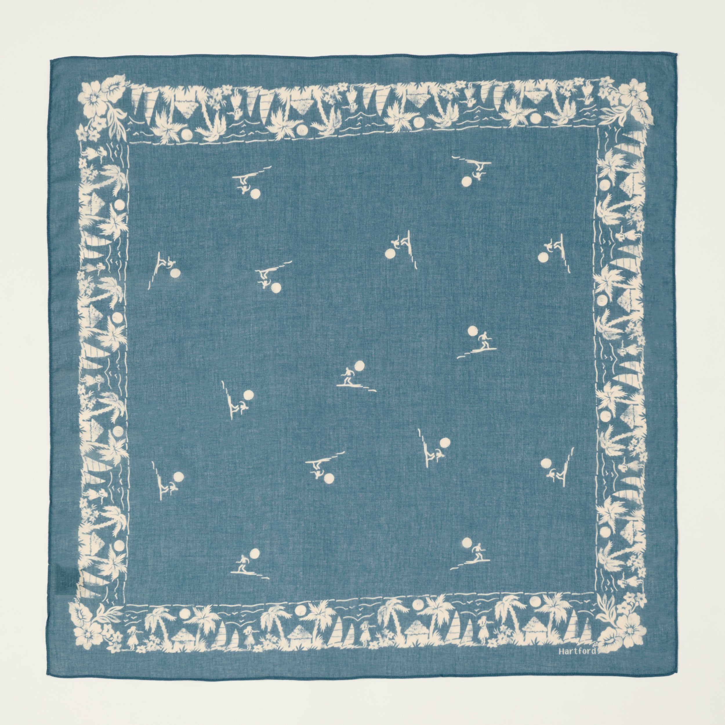 Hartford 'Surfer' Cotton Bandana - Denim Blue