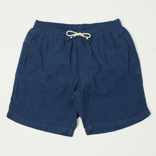 Hartford Linen Swim Shorts - Deep Blue