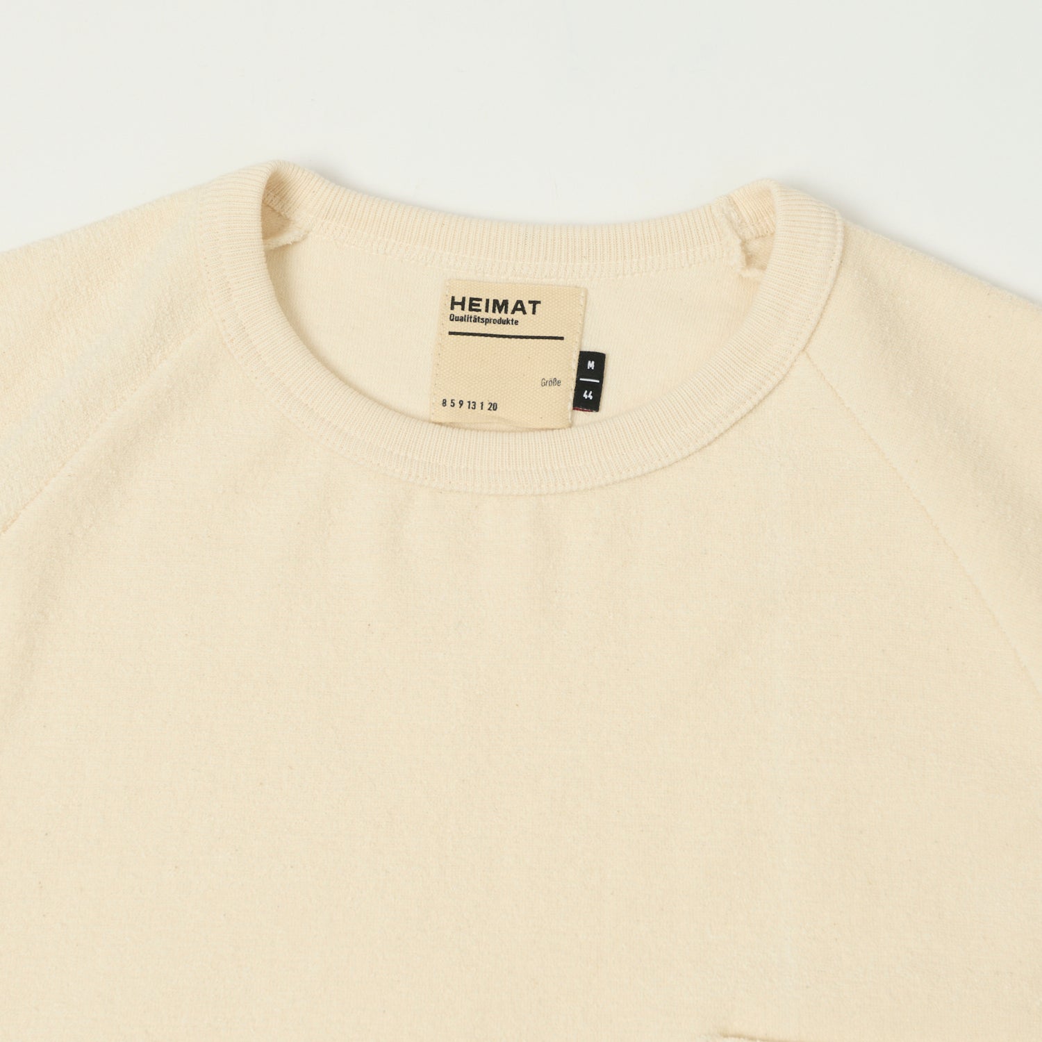 Heimat Raglan Sleeve Terry T-Shirt - Seashell