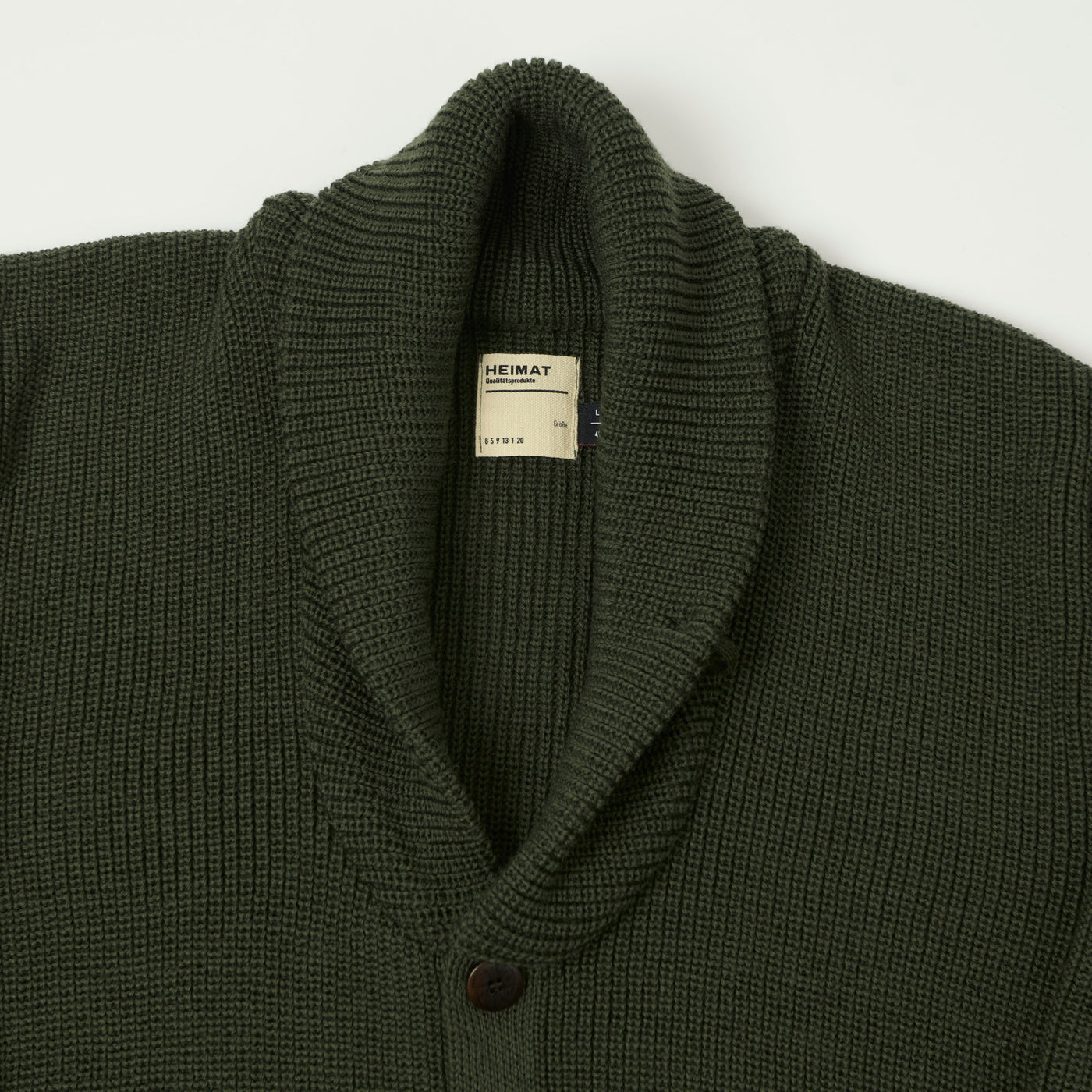 Heimat 'Eiger' Shawl Collar Cardigan - Military Green