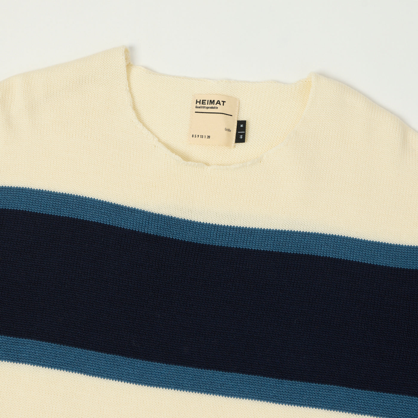 Heimat Rugby Harbour Lightweight Sweater - Trail Blue/Ink/Seashell