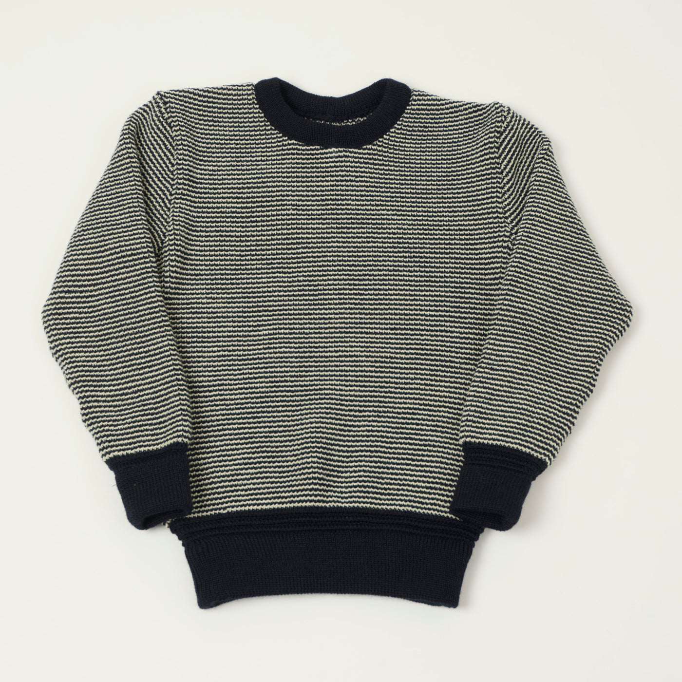Heimat 'Rundhals' Crew Neck Jumper - Ink/Seashell