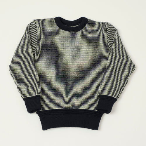 Heimat 'Rundhals' Crew Neck Jumper - Ink/Seashell