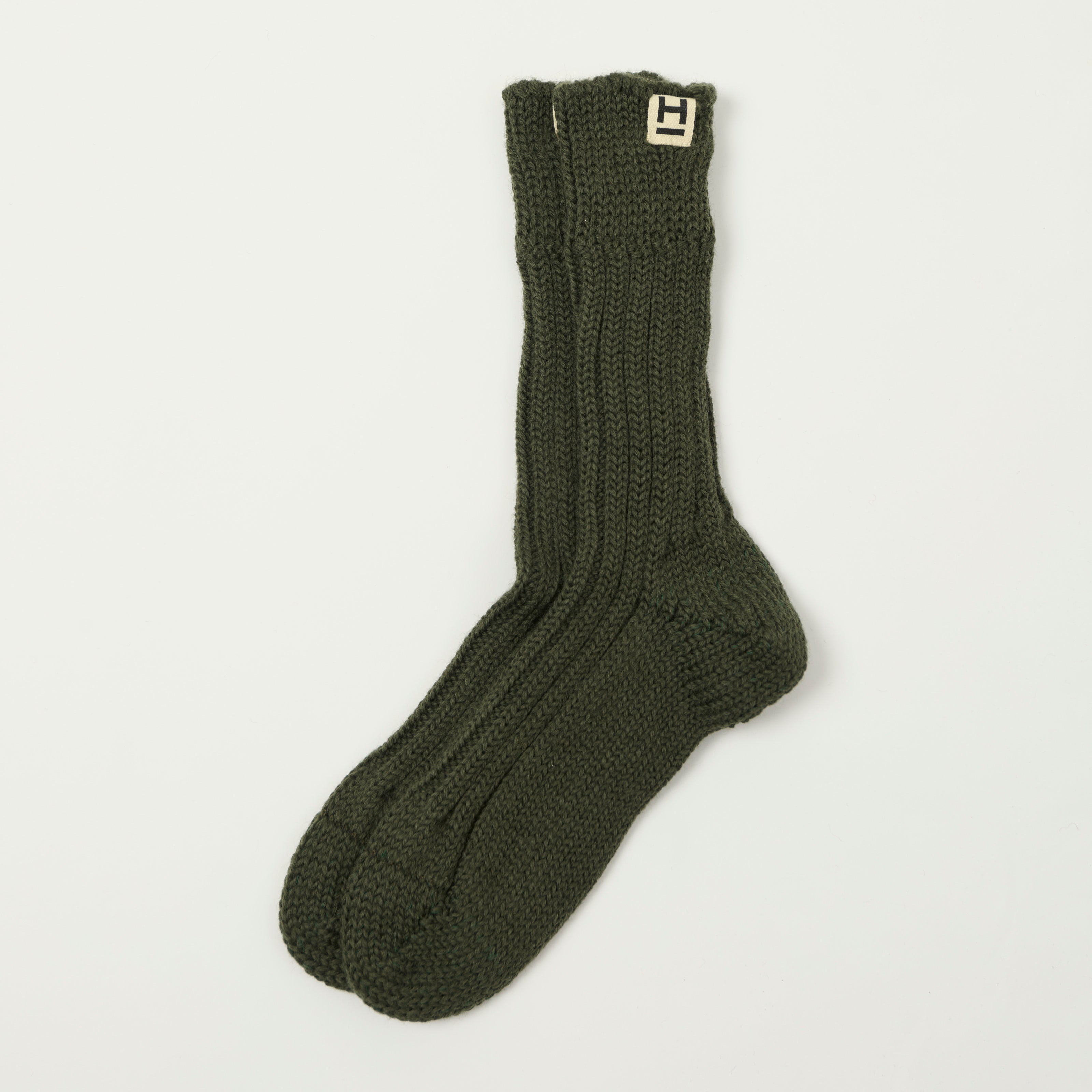 Heimat 'Wander' Hiking Sock - Military Green