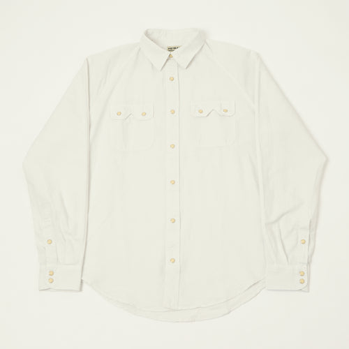 Heimat Raglan Sleeve Cotton Hemp Western Shirt - White
