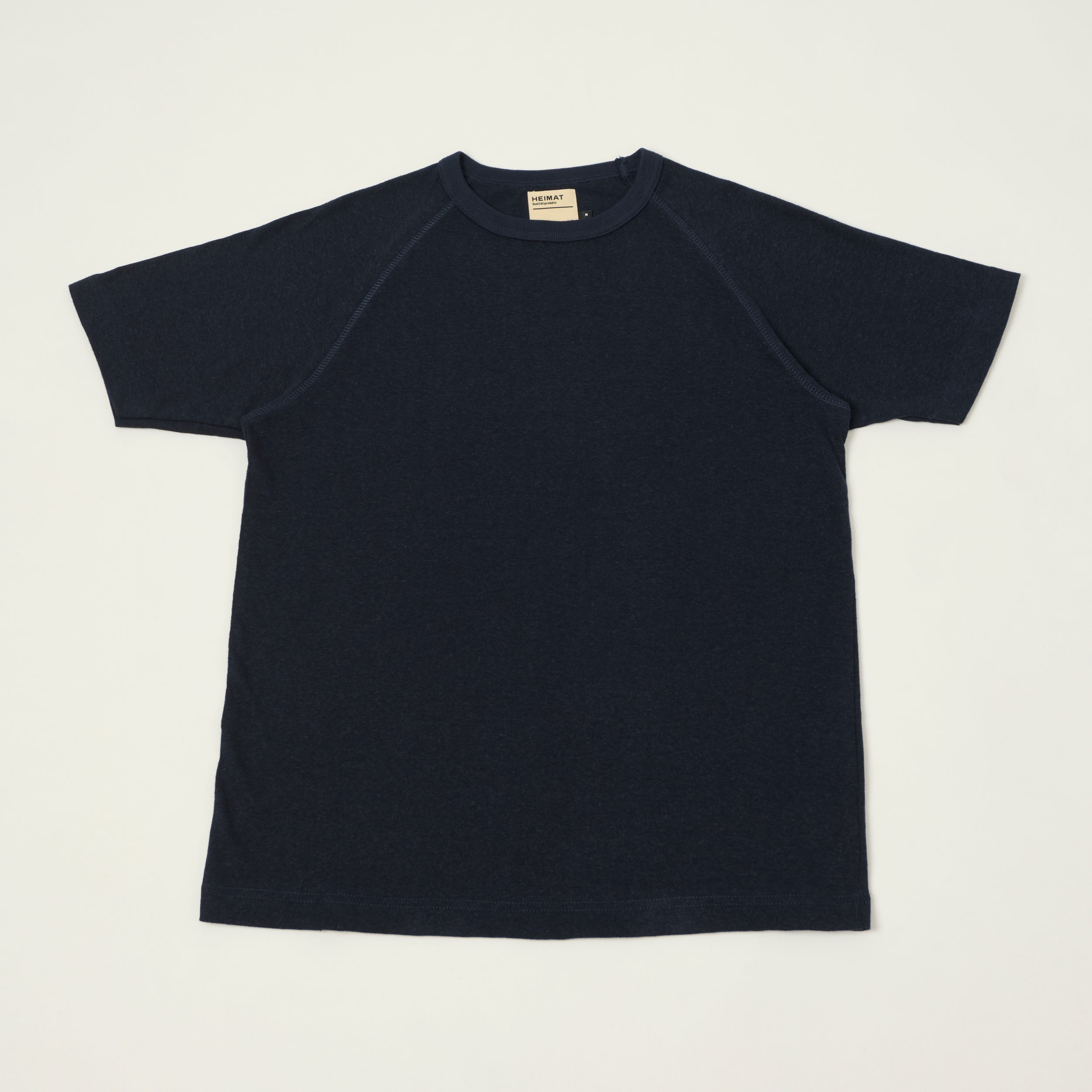 Heimat Raglan Sleeve Cotton Hemp T-Shirt - Ink
