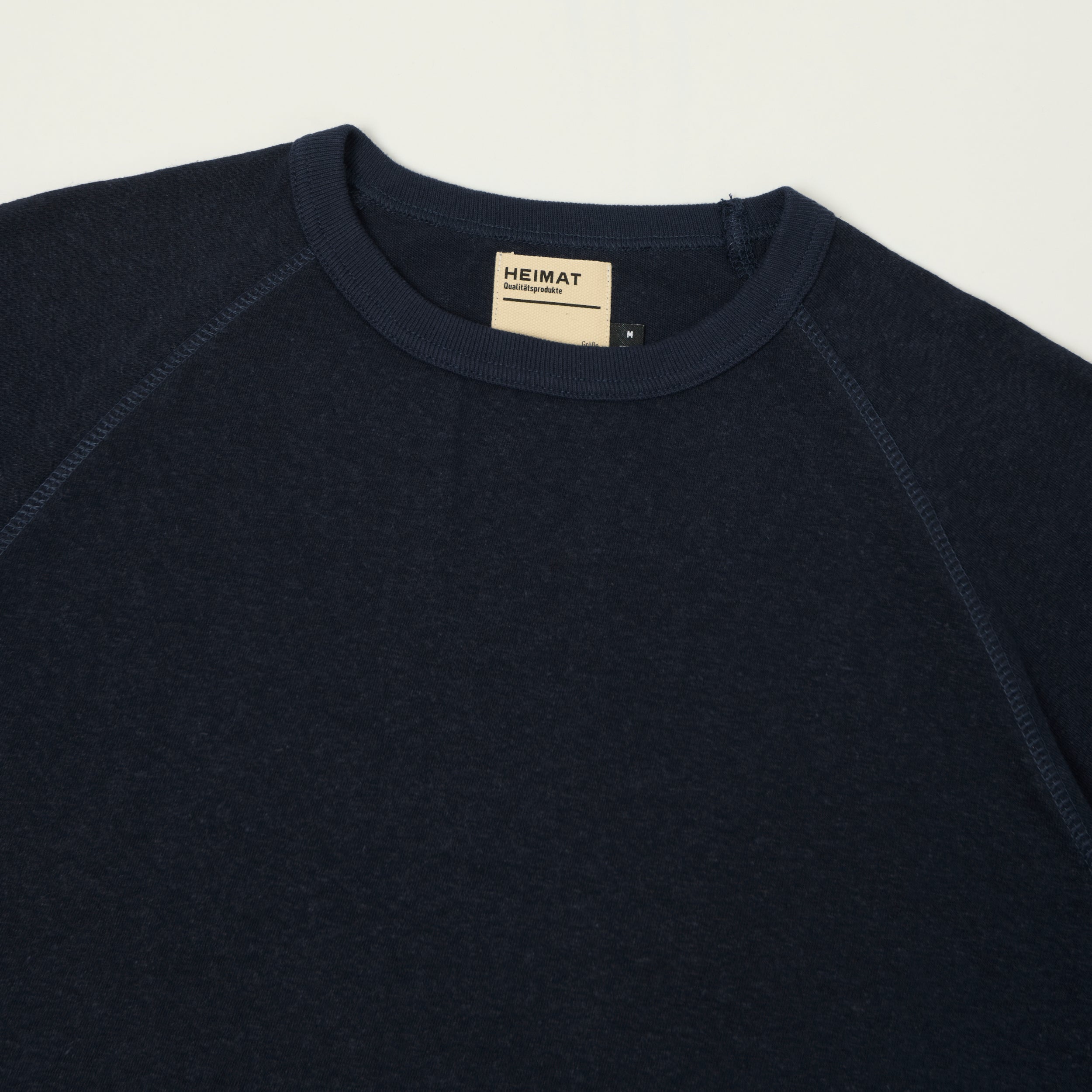 Heimat Raglan Sleeve Cotton Hemp T-Shirt - Ink